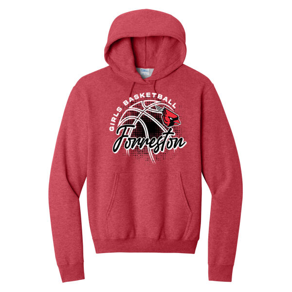 Lady Cardinals Basketball 2026 Logo 2 - Core Fleece Pullover Hooded Sweatshirt Thumbnail