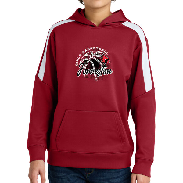 Lady Cardinals Basketball 2026 Logo 2 - Youth Sport Wick ® Fleece United Pullover Hoodie Thumbnail
