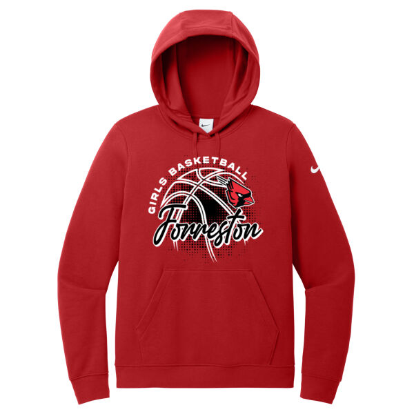 Lady Cardinals Basketball 2026 Logo 2 - Women's Club Fleece Sleeve Swoosh Pullover Hoodie Thumbnail