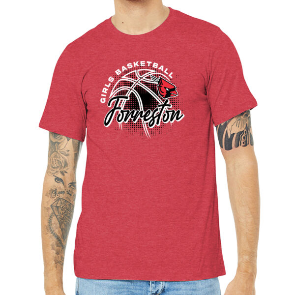 Lady Cardinals Basketball 2026 Logo 2 - Unisex Heather CVC Short Sleeve Tee Thumbnail