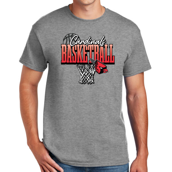 Lady Cardinals Basketball 2026 Logo 3 - DryBlend ® 50 Cotton/50 Poly T Shirt Thumbnail