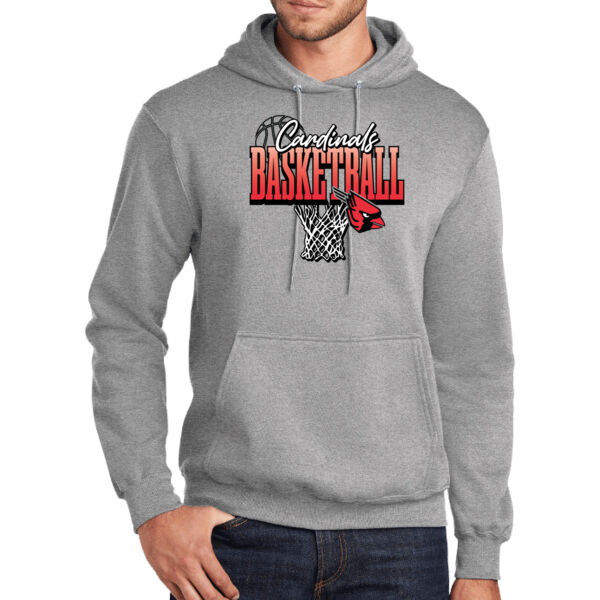 Lady Cardinals Basketball 2026 Logo 3 - Tall Core Fleece Pullover Hooded Sweatshirt Thumbnail