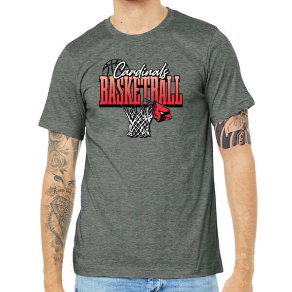 Lady Cardinals Basketball 2026 Logo 3 - Unisex Heather CVC Short Sleeve Tee Thumbnail
